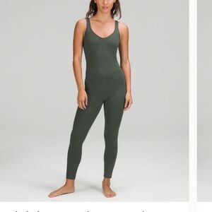 Lululemon align bodysuit smoked spruce 25”